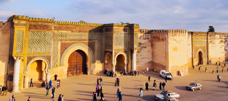 Bab Mansour gate, Meknes, Morocco, Africa