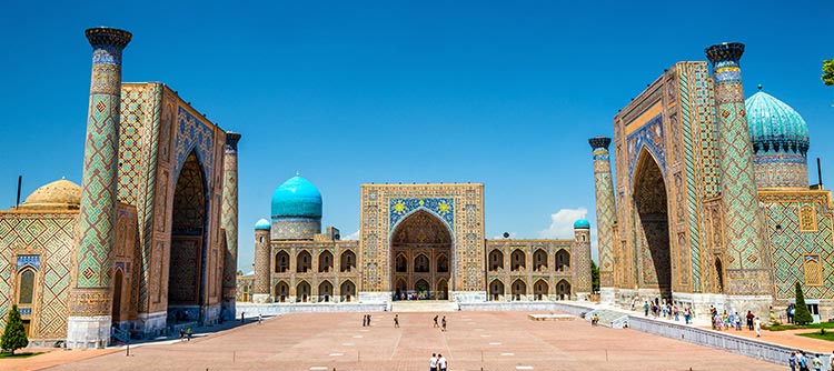 Registan Square, Samarkand, Uzbekistan, Asia