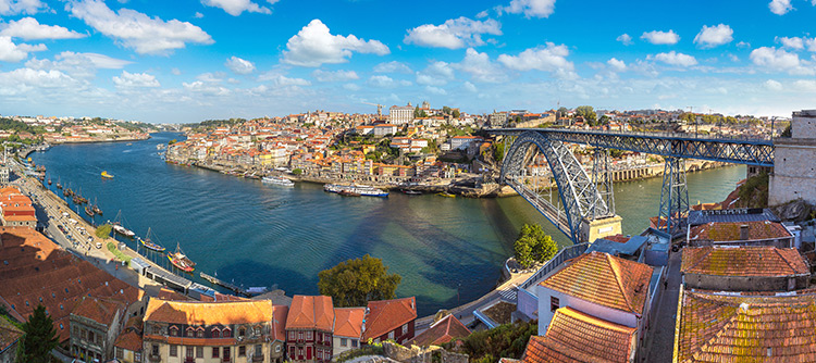 Dom Luis Bridge and river, Porto, Portugal, Europe