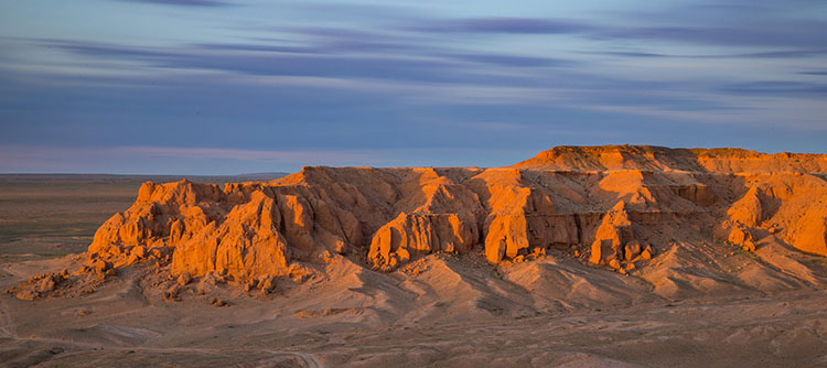 Flaming Cliffs of Bayanzag, Gobi Desert, Mongolia