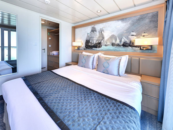 Ocean Explorer, Category ES, Explorer Suite, View of Bedroom with Bed
