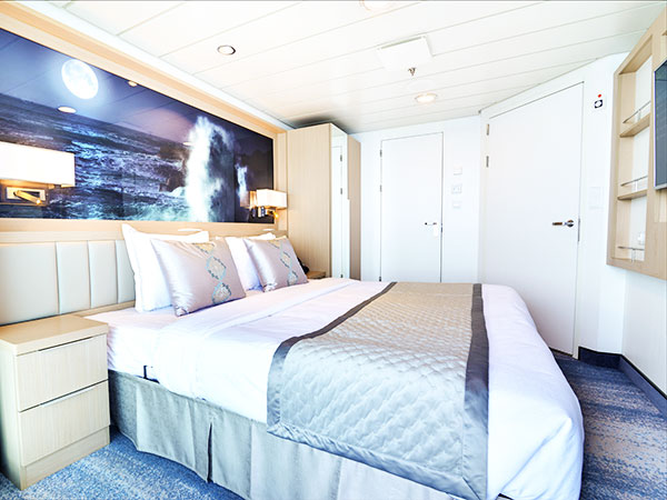 Ocean Explorer, Category JS, Junior Suite, View of Bedroom from Balcony