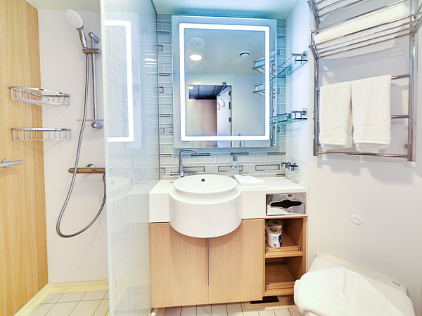 Ocean Explorer, Category OS, Owner's Suite, Bathroom with Shower and Sink