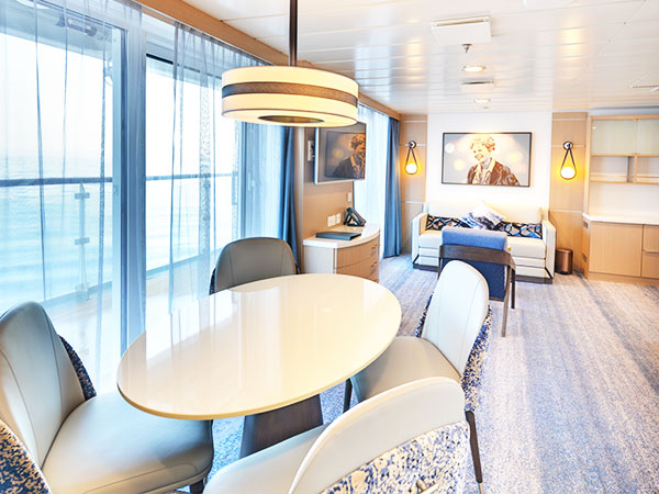 Ocean Explorer, Category OS, Owner's Suite, View of Living Area from the bedroom