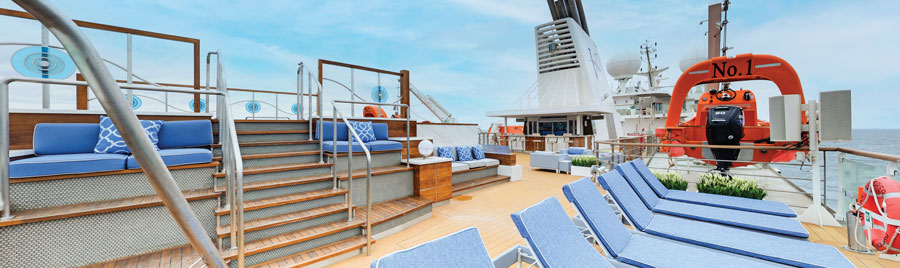 Life On Board a Vantage Ocean Cruise, Top Deck, Onboard Experiences Header